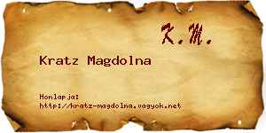 Kratz Magdolna névjegykártya